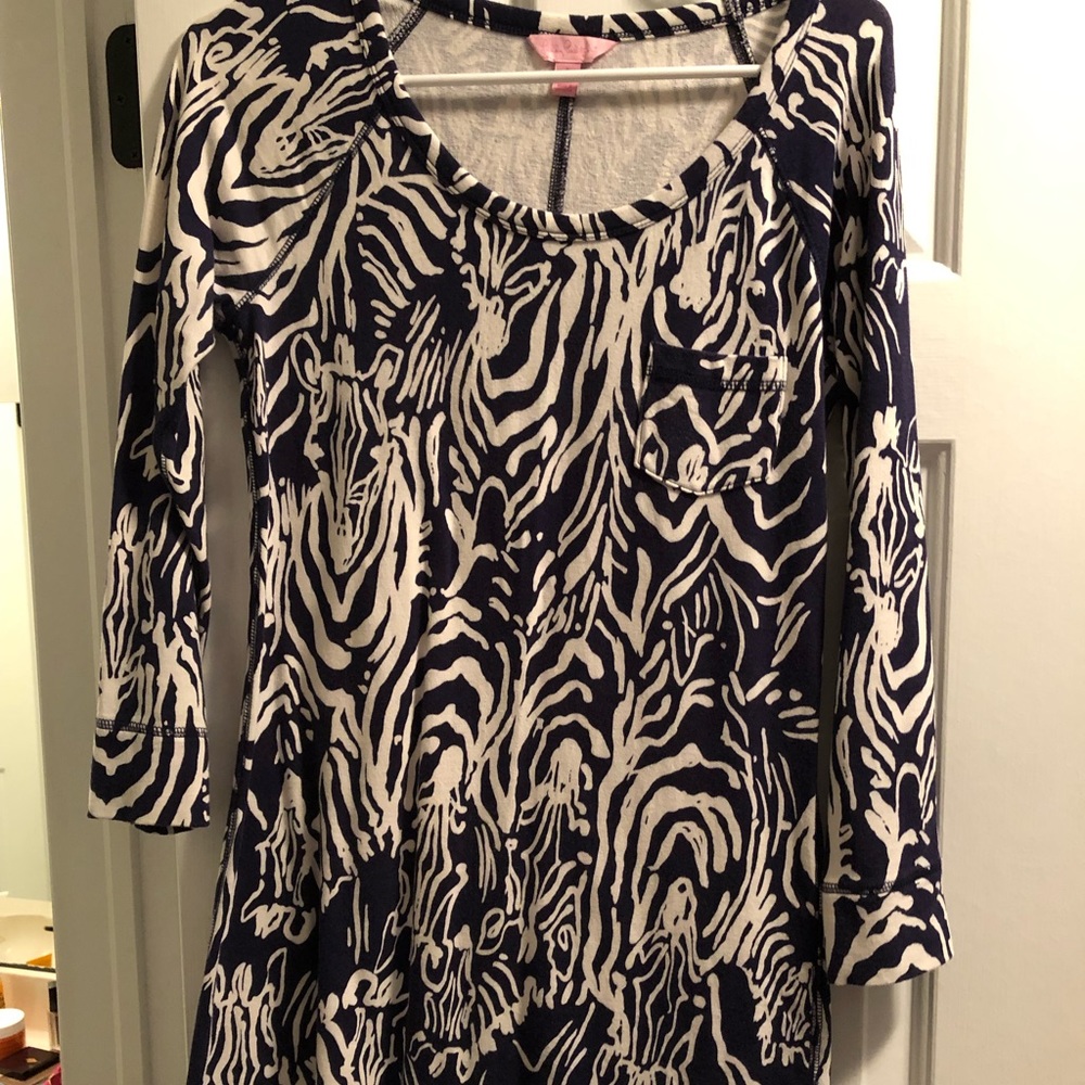 Lilly pulitzer cotton 3/4 sleeve dress EUC